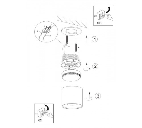 Светильник накладной подсветка OL8 GX53 WH/GD под лампу Gx53, алюминий, цвет белый+золото (40/800)  Б0048536  ЭРА