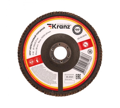 Круг лепестковый торцевой, P40, 150х22,2мм  KR-90-0018  Kranz