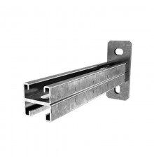 Консоль СТРАТ двойная 41х21, база 100, толщ. 2,5 мм, гор. цинк, 375601  КСД-41х21х100-2,5-ГЦ   Ostec
