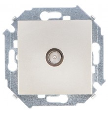 Simon 15 Шампань Розетка TV одиночная, винт. зажим  1591475-034  Simon