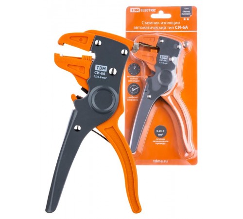 Съемник изоляции автоматический СИ-6А, сечение зачищаемого провода 0,25-6 мм "МастерЭлектрик"  SQ1003-0103  TDM