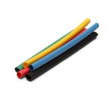 Трубка термоусаживаемая ТНТ нг-LS-10/5 желто-зеленая 1м (20шт/упак)  72435  КВТ