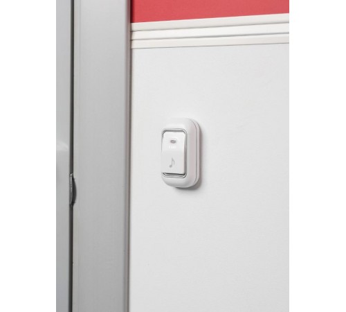 Звонок беспр. в розетку Classic (бел.-сер. 51 мелод. с индик. 4 ур.) EKF  DBS-002  EKF