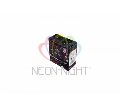 Гирлянда "Сеть" 1х1,5м, прозрачный ПВХ, 96 LED Мультиколор  215-119-6  NEON-NIGHT