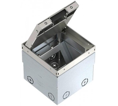 Лючок UDHOME2 пустой на 2 модуля ЭУИ 45х45мм и 2RJ45 (крышка без выемки) 140х140х100мм (нерж. сталь)  7368342  OBO Bettermann