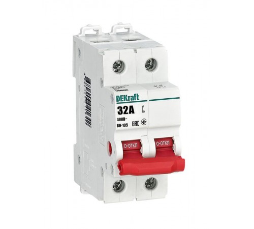 Выключатель-разъединитель 2Р 32А ВН-105  17086DEK  DEKraft