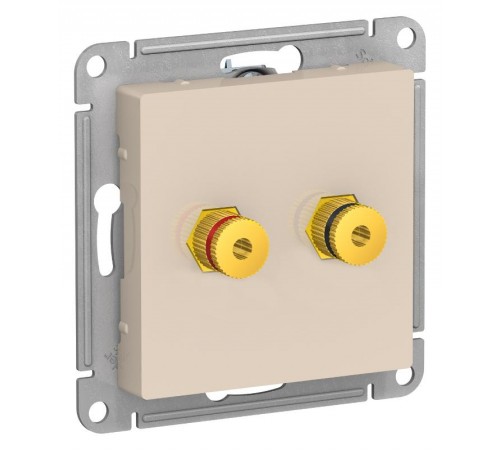 AtlasDesign Бежевый АудиоРозетка двухместная  ATN000287  SE