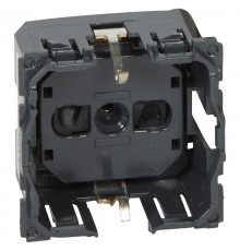 Celiane Мех Розетка с/з с защ. штор., безвинт зажим 2 мод (для накл.68131,68431,66227,64927)  067153  Legrand