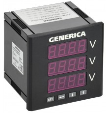 Вольтметр цифровой щитовой трехфазный 96х96мм LED  IDV21-5-3-0-LED-G  GENERICA