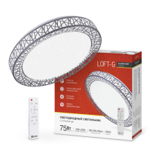 Светильник светодиодный COMFORT Loft-G 75Вт 230В 3000-6500K 6000Лм 500x100мм с пультом ДУ  4690612035109  IN HOME
