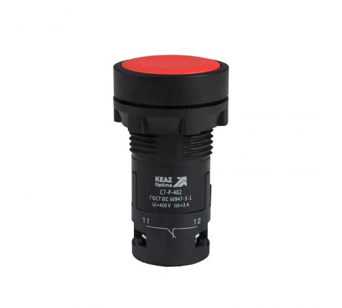 Кнопка OptiSignal Compact D22 C7-P-402 красная 2НЗ XB7NA44  362033  КЭАЗ