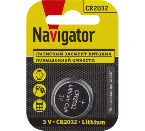 Элемент питания   93 823 NBT-CR2032-BP1  93823  Navigator