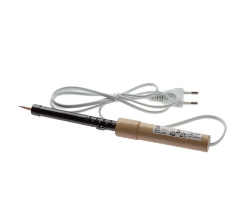 Паяльник с деревянной рукояткой ЭПСН 230 В 25 Вт (100/2400)  Б0046951  ЭРА