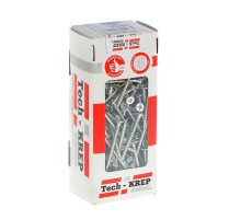 Саморезы универсальные 50х4,5 мм (200 шт) оцинкованные - коробка с окном ( 0,678 кг)  102193  Tech-KREP