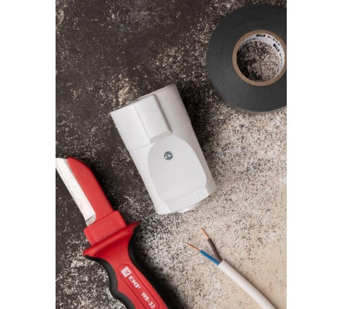 Штепсельное гнездо с заземлением белое 16А 250 В Proxima  ASG16-10-r  EKF