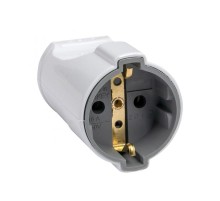 Штепсельное гнездо с заземлением белое 16А 250 В Proxima  ASG16-10-r  EKF