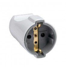 Штепсельное гнездо с заземлением белое 16А 250 В Proxima  ASG16-10-r  EKF