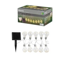 Гирлянда ССГ-110 "Лампы" на солнечной батарее, 1,3 м, 60 LED, теплый белый, IP44,  SQ0330-0181  TDM