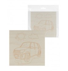 Доска для выжигания, Автомобиль, 150х150 мм, 1 шт., пакет,  SQ1025-1102  TDM