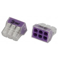 Клемма  NO-225-365 быстрозажимная 773-606 прозрачная 6-проводная 0.75-4.0 мм2 (упаковка 30 шт.)  Б0067914  ЭРА