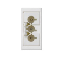 Розетка узкая GST18 "папа" 3-проводная белого цвета K45 Connect  K121A-9  Simon