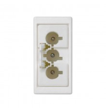 Розетка узкая GST18 "папа" 3-проводная белого цвета K45 Connect  K121A-9  Simon