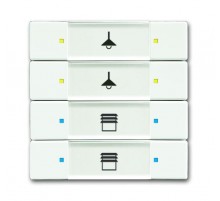 6127/02-884-500 Сенсор 4/8-кл. многофункциональный, белый бархат  6117-0-0242  2CKA006117A0242  ABB