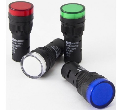 Лампа AD-16DS(LED)матрица d16мм красный 230В АС   SQ0702-0071  TDM