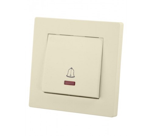 Кнопка звонка с подсветкой 6А сл. кость "Сенеж"   SQ1816-0121  TDM