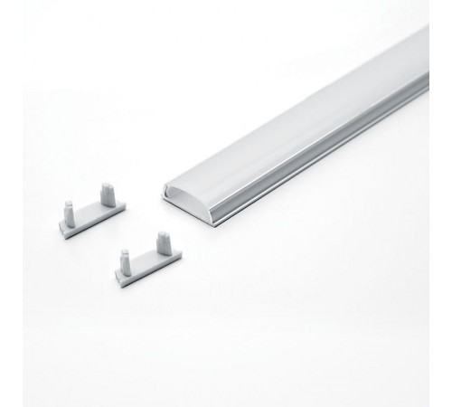 Профиль алюминиевый для светодиодной ленты накладной, гибкий, серебро, CAB264  10361  Feron