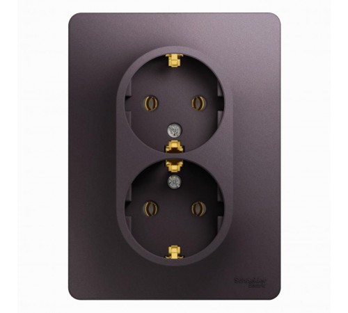 Glossa Сиреневый туман Розетка 2-ая с заземлением (в сборе)  GSL001424  SE