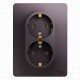 Glossa Сиреневый туман Розетка 2-ая с заземлением (в сборе)  GSL001424  SE