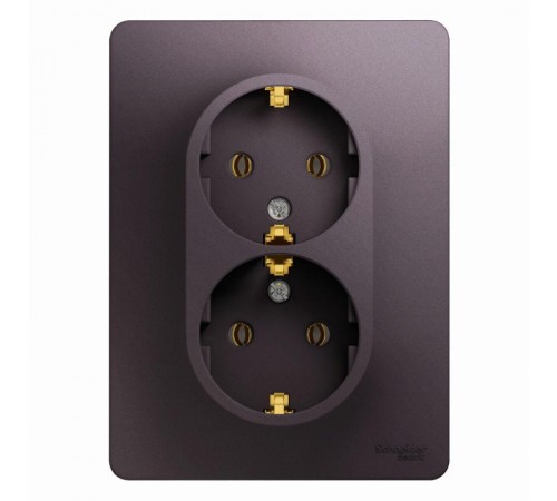 Glossa Сиреневый туман Розетка 2-ая с заземлением (в сборе)  GSL001424  SE