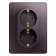 Glossa Сиреневый туман Розетка 2-ая с заземлением (в сборе)  GSL001424  SE