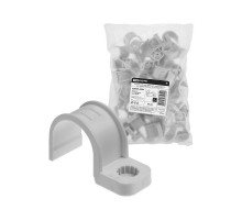 Крепеж-скоба для трубы 32 мм односторонняя для прямого монтажа (25 шт.) серая   SQ0405-6004  TDM