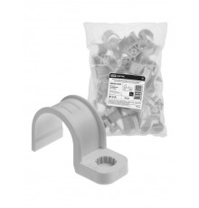 Крепеж-скоба для трубы 32 мм односторонняя для прямого монтажа (25 шт.) серая   SQ0405-6004  TDM