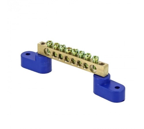 Шина "0" 63.08 (2 изолятора стойка) латунь EKF PROxima  sn0-63-08-2  EKF