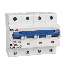 Выключатель автоматический четырехполюсный (3п+N) OptiDin BM125 100А D 15кА (BM125-4ND100-14ln-УХЛ3)  138605  КЭАЗ