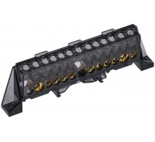 TEKFOR Шина N "ноль" в комбинированном DIN-изоляторе "Стойка" 8х12-(5+6)-Ч  TF-NN20-56-DP-K02  IEK