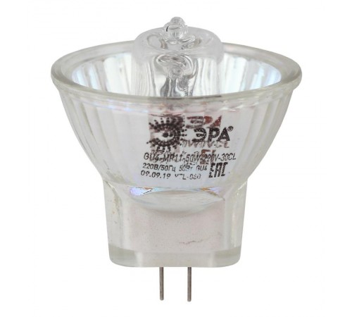 Лампа галогенная GU4-MR11-50W-220V-30 CL (галоген, софит, 50Вт, нейтр, GU4)  Б0044095  ЭРА
