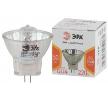 Лампа галогенная GU4-MR11-50W-220V-30 CL (галоген, софит, 50Вт, нейтр, GU4)  Б0044095  ЭРА