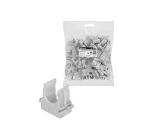 Крепеж-клипса для трубы 16 мм для прямого монтажа (100 шт.) серая  SQ0405-8001  TDM