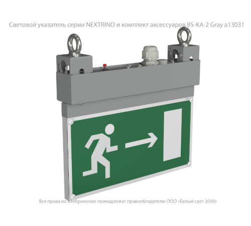 Световой указатель аварийного освещения BS-NEXTRINO-71-S1-INEXI3 Gray  a15512  Белый свет