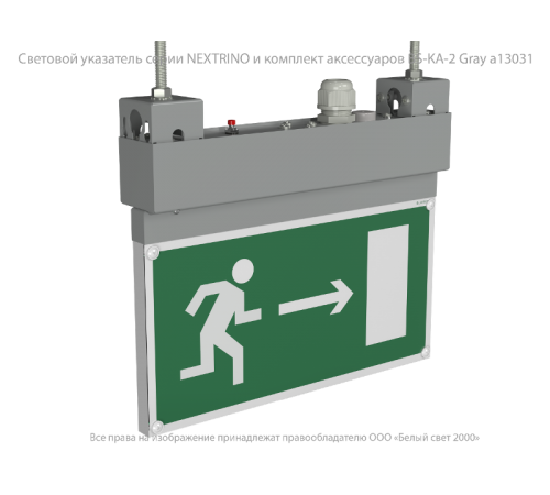 Световой указатель аварийного освещения BS-NEXTRINO-71-S1-INEXI3 Gray  a15512  Белый свет