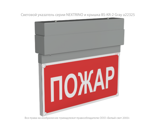 Световой указатель аварийного освещения BS-NEXTRINO-71-S1-INEXI3 Gray  a15512  Белый свет