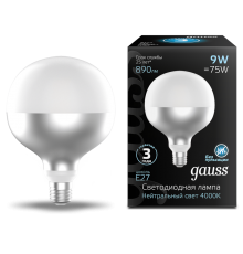 Лампа светодиодная LED Filament G125-DC Mirror-Milky E27 9W 890lm 4000K 125*178mm 1/10  1014802209  Gauss