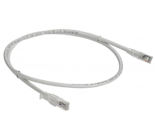 ITK Коммутационный шнур кат.6A UTP 2м st. лент. замок бел.  PC08-C6AUL-2M-SC-RL  ITK