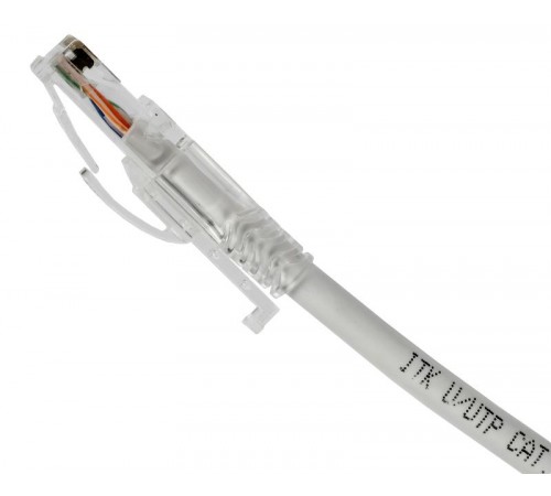 ITK Коммутационный шнур кат.6A UTP 2м st. лент. замок бел.  PC08-C6AUL-2M-SC-RL  ITK