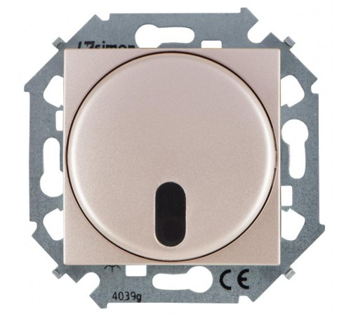 Simon 15 Шампань Светорегулятор с управлением от ИК пульта, проходной, 500Вт, 230В, винт. зажим  1591713-034  Simon