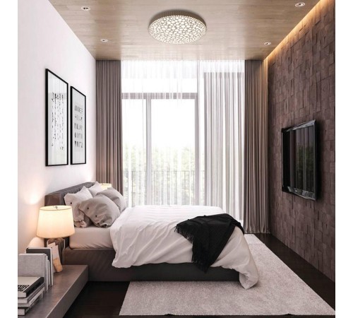 Светильник светодиодный декоративный бытовой накл. с пультом AL3389 тарелка 72W 3000К-6000K белый  41234  Feron